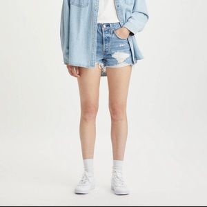 LEVI’S WOMEN’S 501 ORIGINAL HIGH-RISE JEAN SHORTS